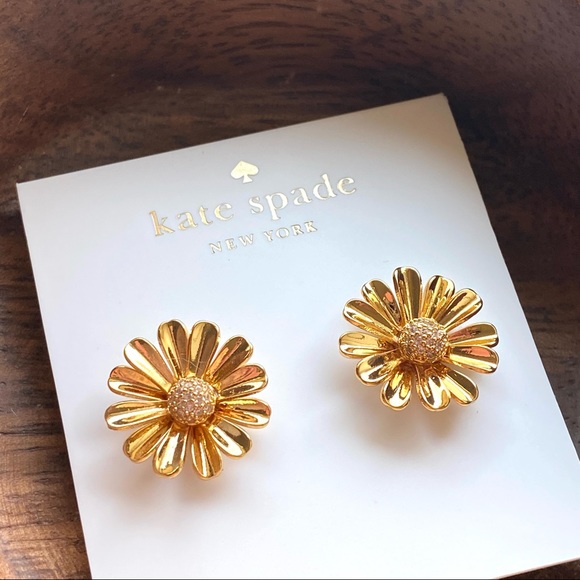 New Kate Spade Gold Daisy Flower Into the Bloom Stud Earrings